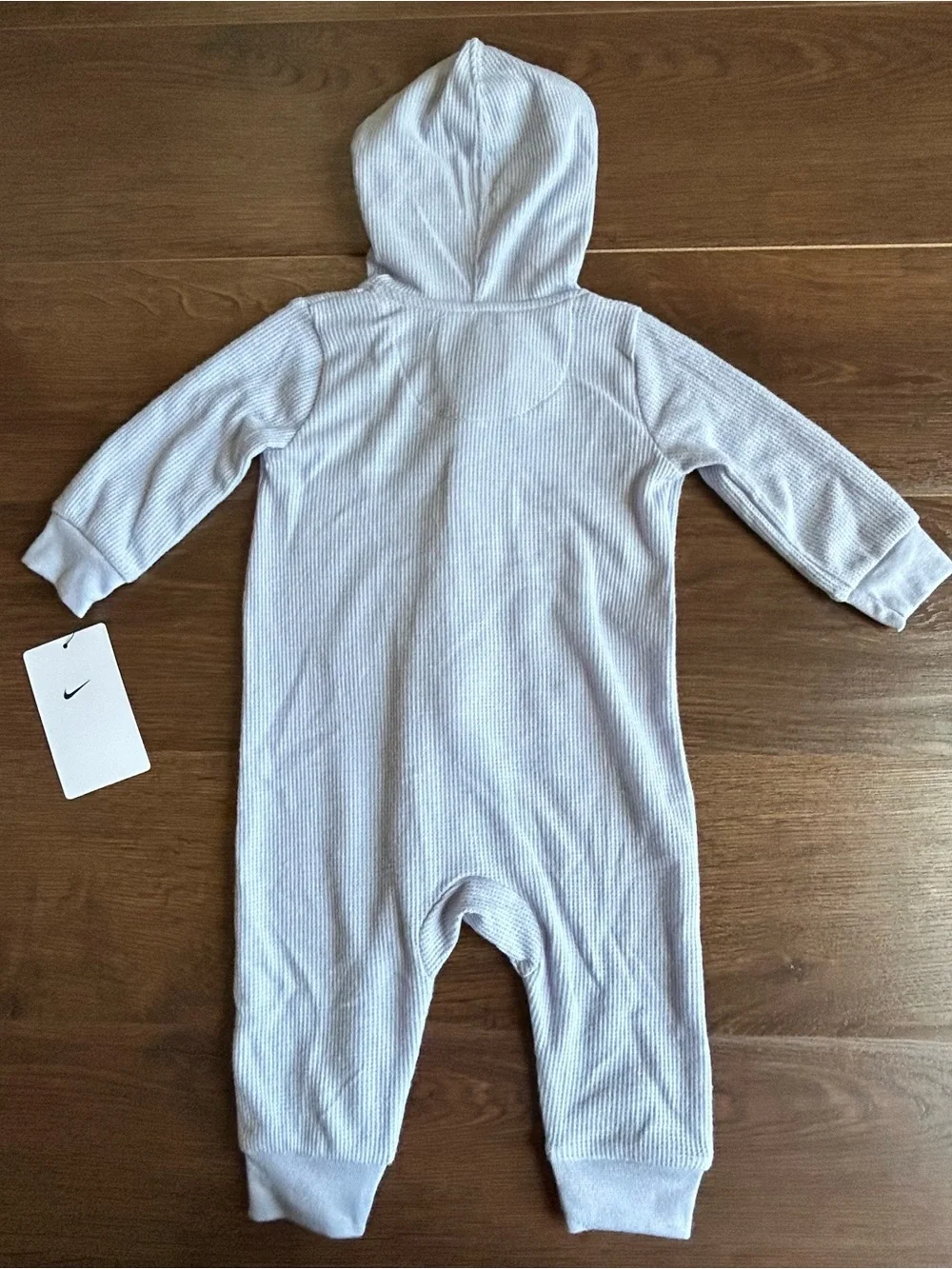 Nike Hooded Romper Waffle Knit Ghost Light Purple 6m